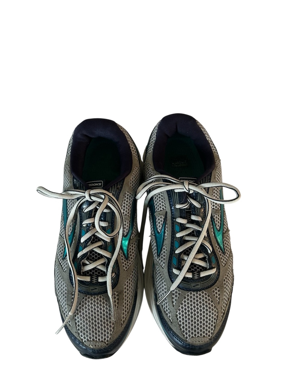 Brooks Dyad 8 Running Shoes Women's Size 9 Gray Teal Blue Athletic Sneakers